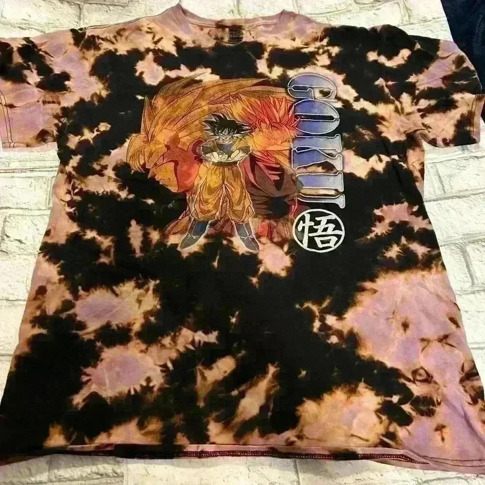 Vintage Dragon Ball Z Goku Tie Dye Tshirt Size Large